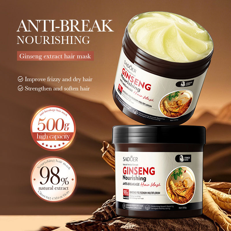 Hair Care Ginseng - 500ml SADOER Ginseng Polygonum Multiflorum Máscara