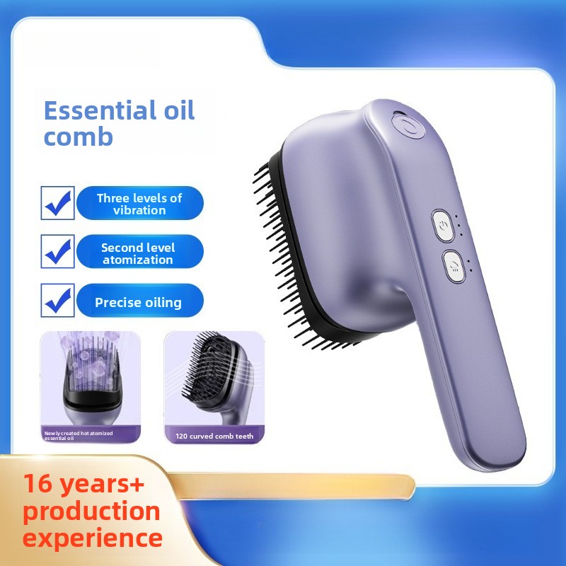 Hair Care Essential Oil Atomizing - Pente Massageador Elétrico de Óleo Essencial