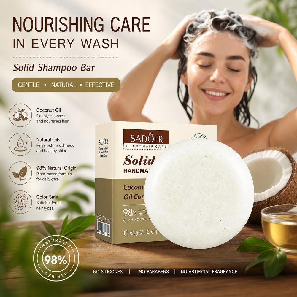 SADOER 60g Shampoo de Coco Sér - Hair Care Herbal Products avaliação e preço