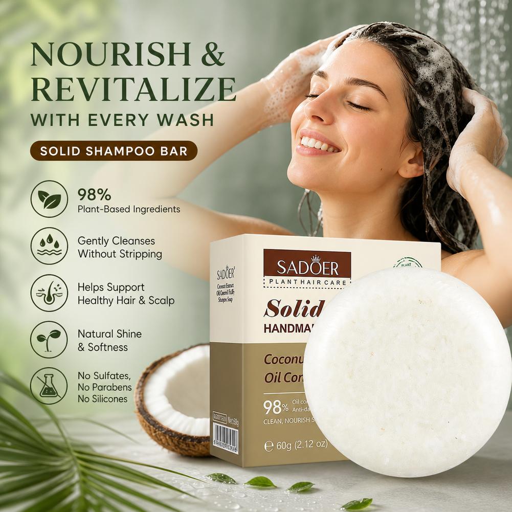 SADOER 60g Shampoo de Coco Sér - Hair Care Herbal Products avaliação e preço