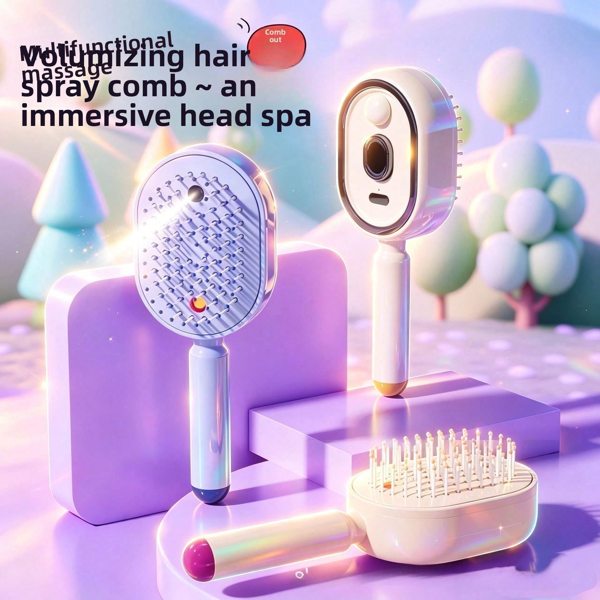 Escova de Massagem Elétrica co - Hair Care Essential Oil Atomizing avaliação e preço